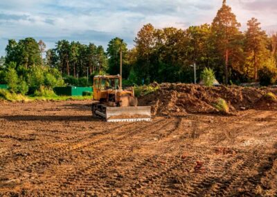 Clearing and leveling a private land plot